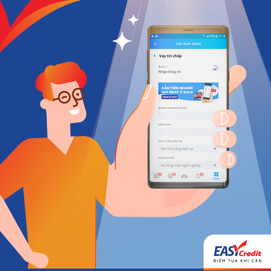 EASY CREDIT TRIỂN KHAI VAY TIÊU DÙNG TRÊN ZALO