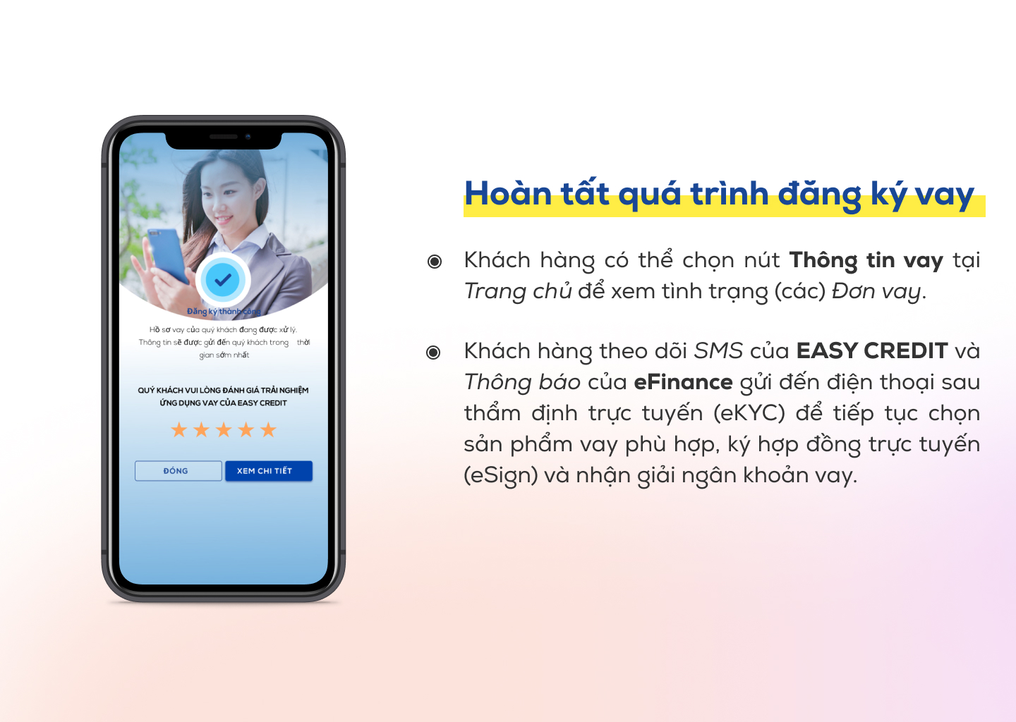 Hướng dẫn vay app online eFinance