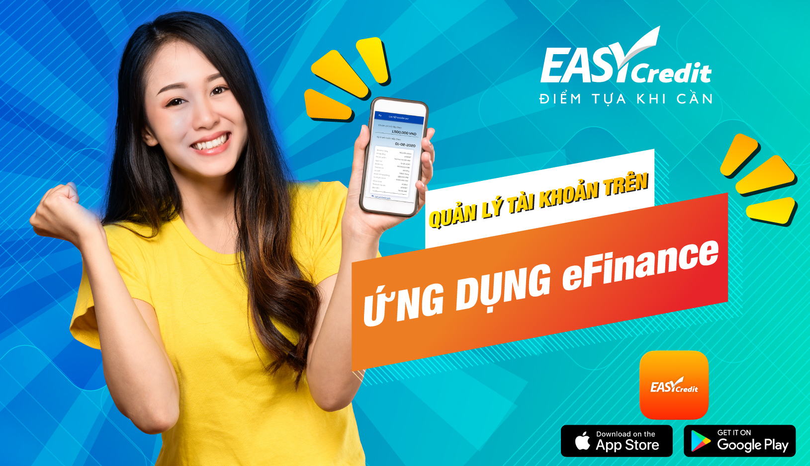 HƯỚNG DẪN QUẢN LÝ TÀI KHOẢN TRÊN ỨNG DỤNG CHO VAY EFINANCE